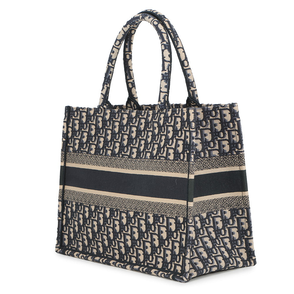 Dior Book tote EcruWhite/BlueM1296ZRIW_M828 Canvas Size Medium