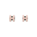 HERMES Pop Ash Earrings Size Mini Pink Metal Lacquer