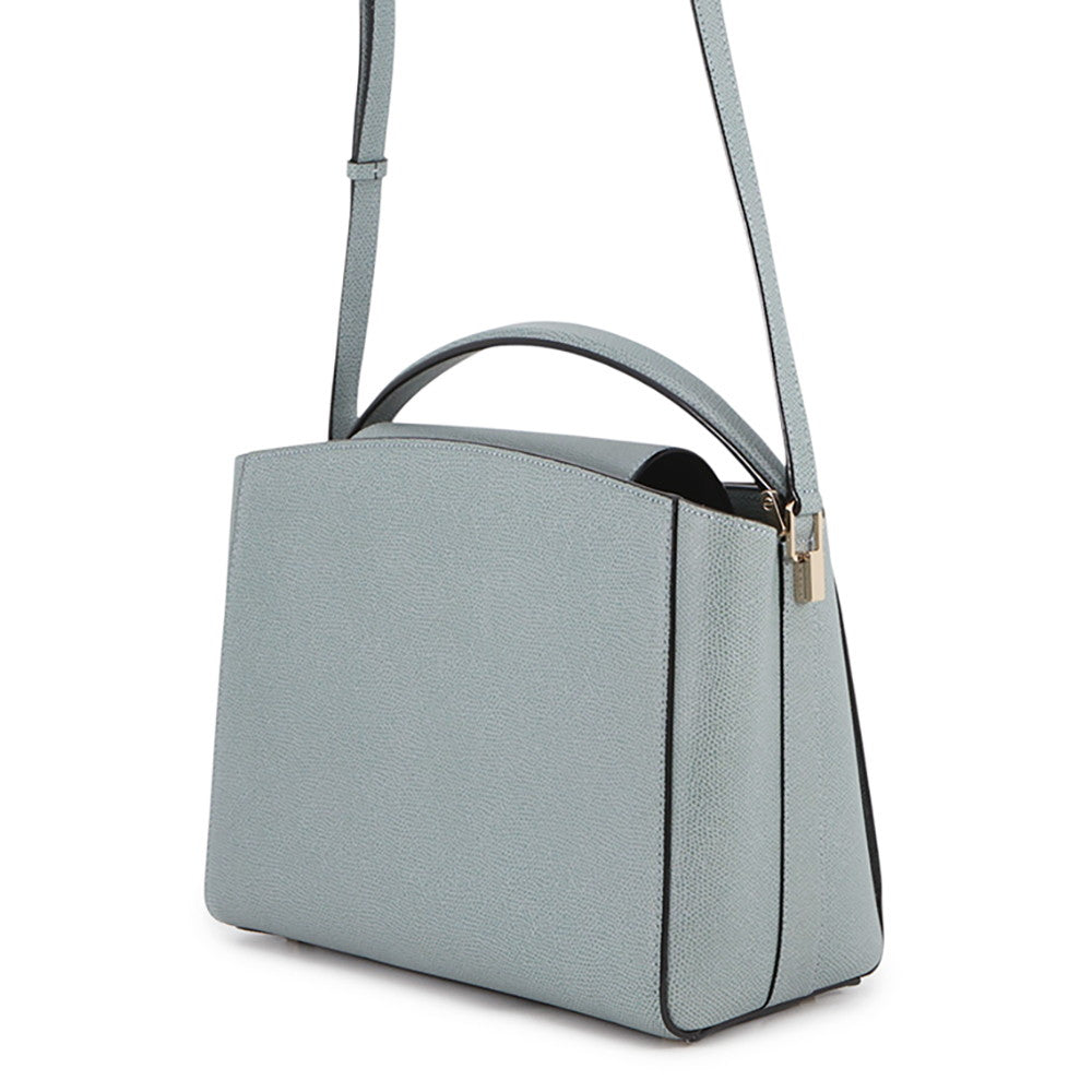 Valextra Valextra Brera 2WAY Handbag Blue GrayV5U92 Leather Size Medium