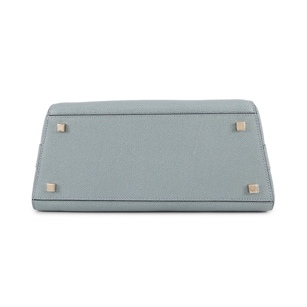 Valextra Valextra Brera 2WAY Handbag Blue GrayV5U92 Leather Size Medium