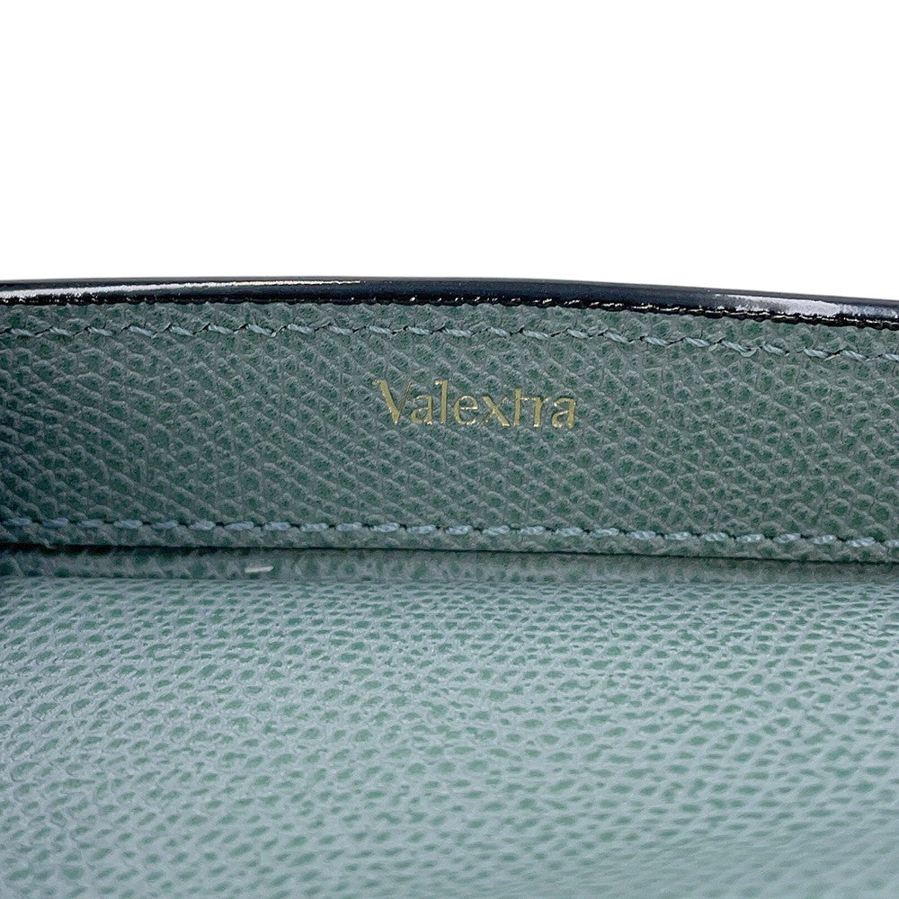 Valextra Valextra Brera 2WAY Handbag Blue GrayV5U92 Leather Size Medium