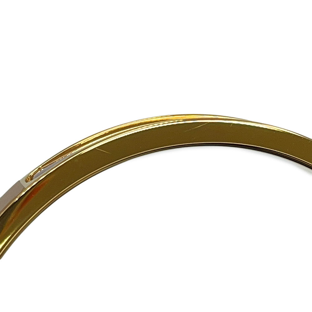HERMES Mini Clic Kelly Bracelet Size GM Marron Glasse Metal Enamel