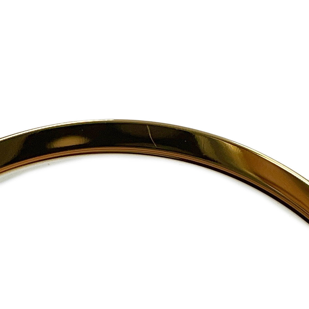 HERMES Mini Clic Kelly Bracelet Size GM Marron Glasse Metal Enamel