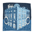 HERMES Giant Square Fauve Party Size 100 Ciel/Marine/WhiteH103808T Cashmere70% Silk30%