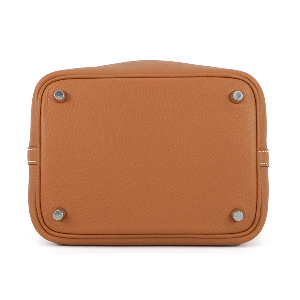 HERMES Picotin Lock Gold Taurillon Clemence Size PM