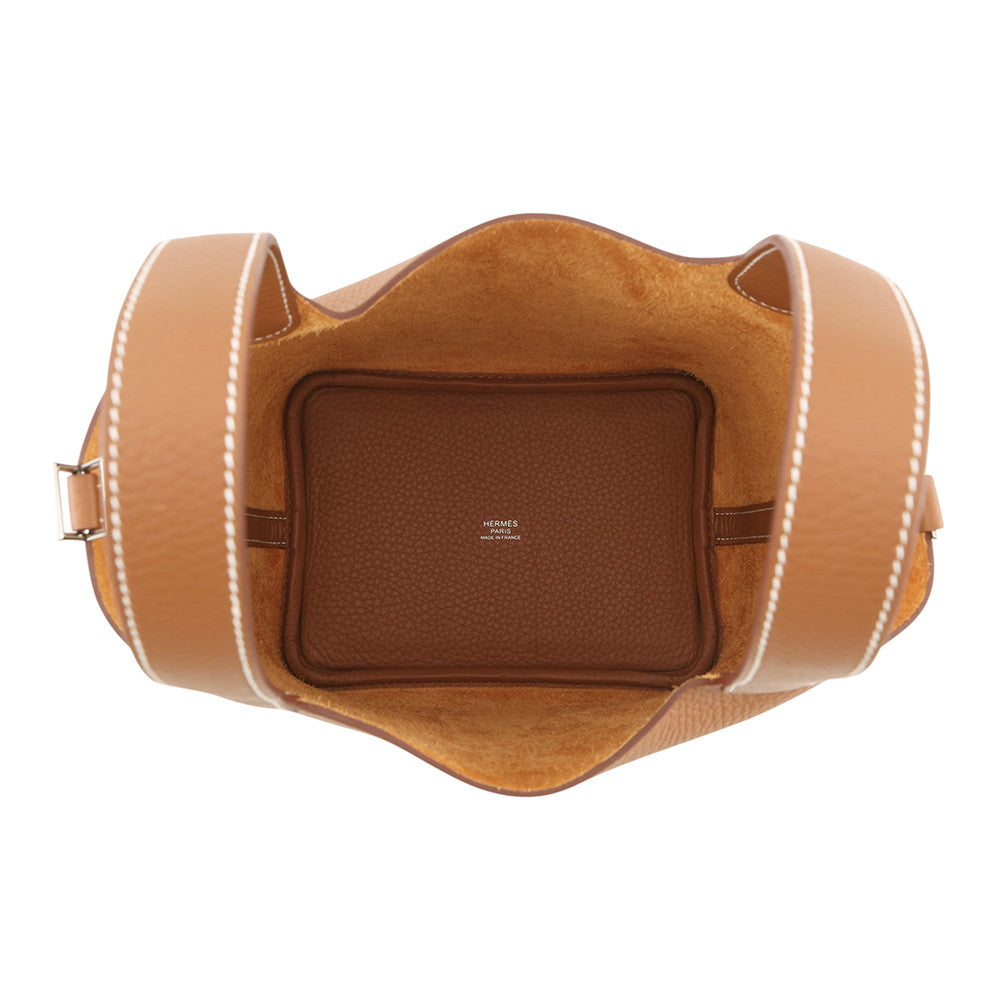 HERMES Picotin Lock Gold Taurillon Clemence Size PM
