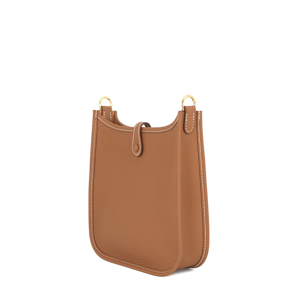 HERMES Evelyne Short Gold Taurillon Clemence Size TPM