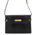 SAINT LAURENT PARIS Manhattan Shoulder Bag Black579271DND0J1000 Croco embossed leather