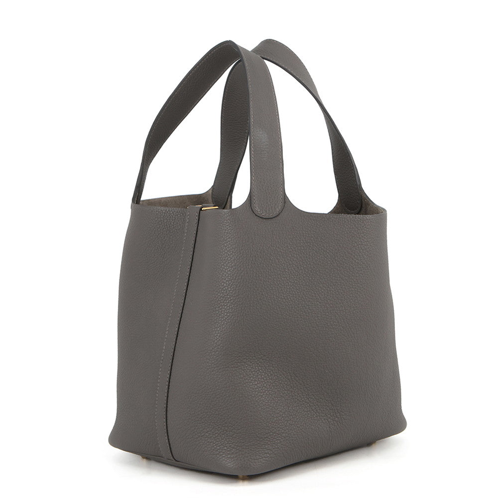 HERMES Picotin Lock Graphite Taurillon Maurice Size MM