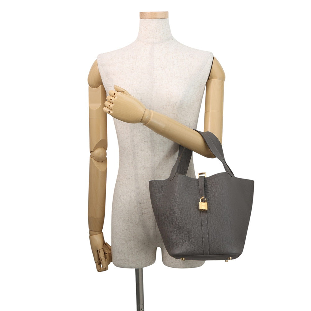 HERMES Picotin Lock Graphite Taurillon Maurice Size MM