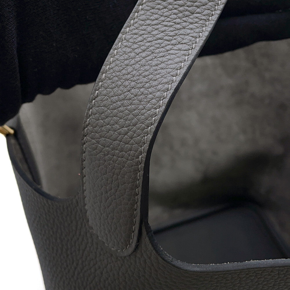 HERMES Picotin Lock Graphite Taurillon Maurice Size MM