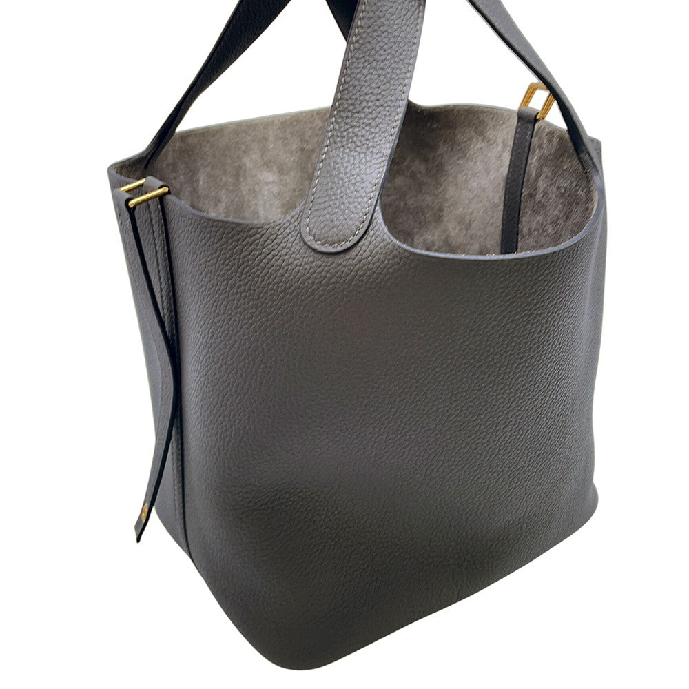 HERMES Picotin Lock Graphite Taurillon Maurice Size MM
