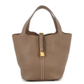HERMES Picotin Lock Etoupe Taurillon Clemence Size MM