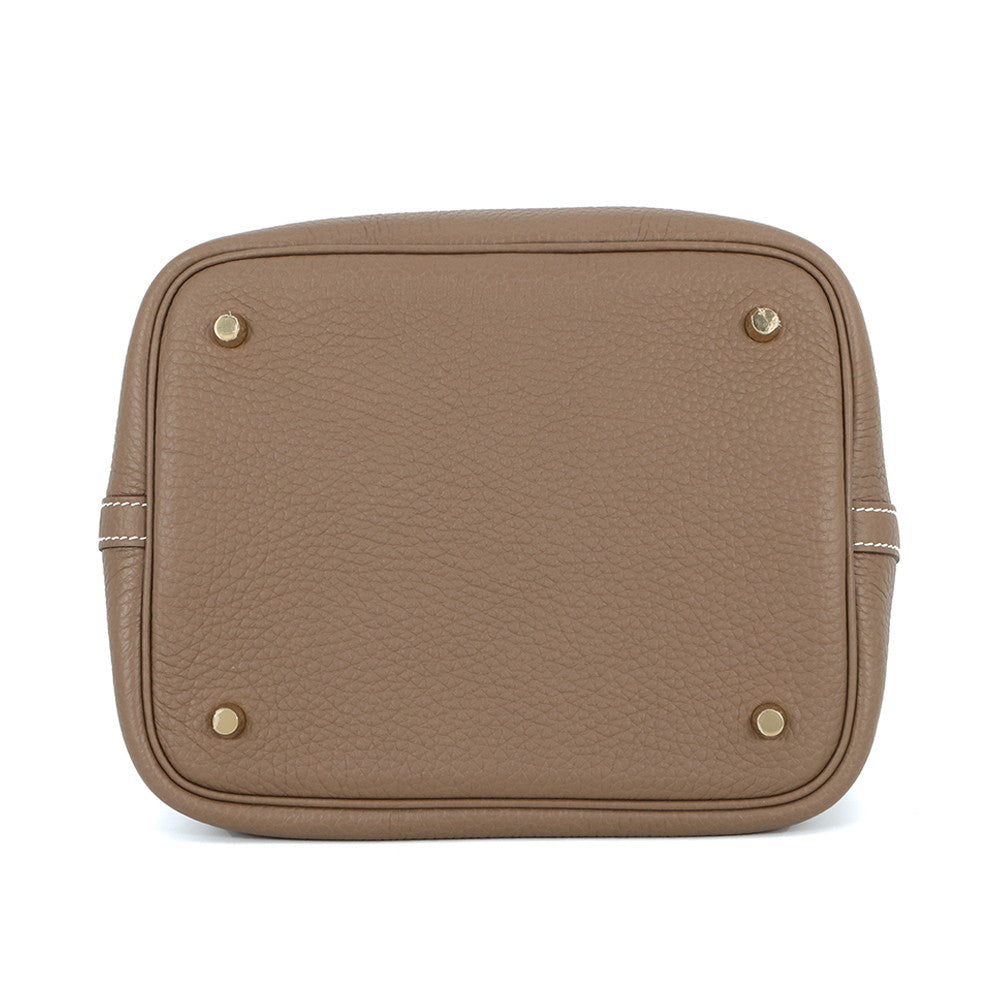 HERMES Picotin Lock Etoupe Taurillon Clemence Size MM