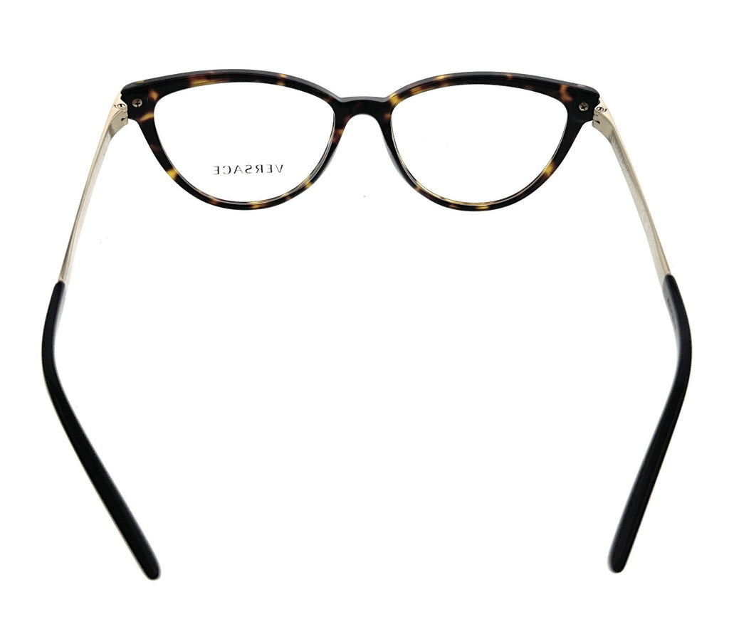 Versace Dark Havana/Gold Cateye 0VE3271 108 Eyeglasses