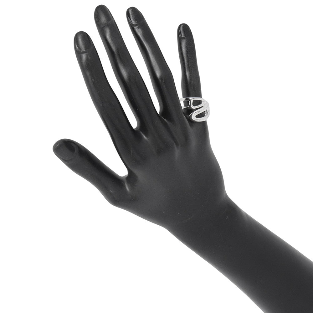 HERMES Chaine d'Ancre Twist Punk Ring Size PM/48/#8 SV925
