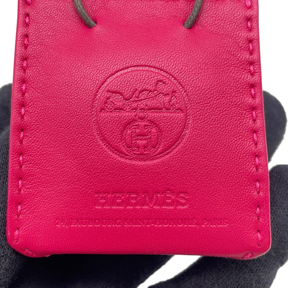 HERMES Sac Orange Rose mexico Lambskin