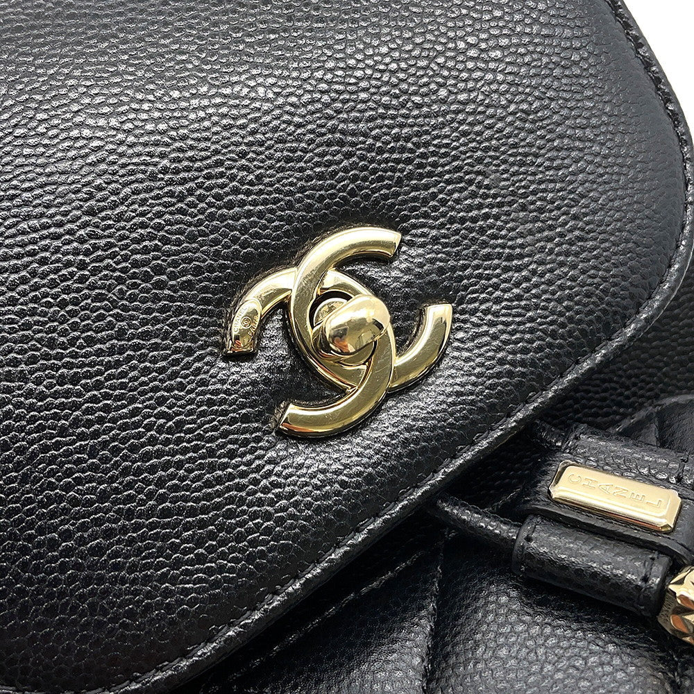 CHANEL Matelasse ChainBackpack BlackAS3530 Caviar Leather