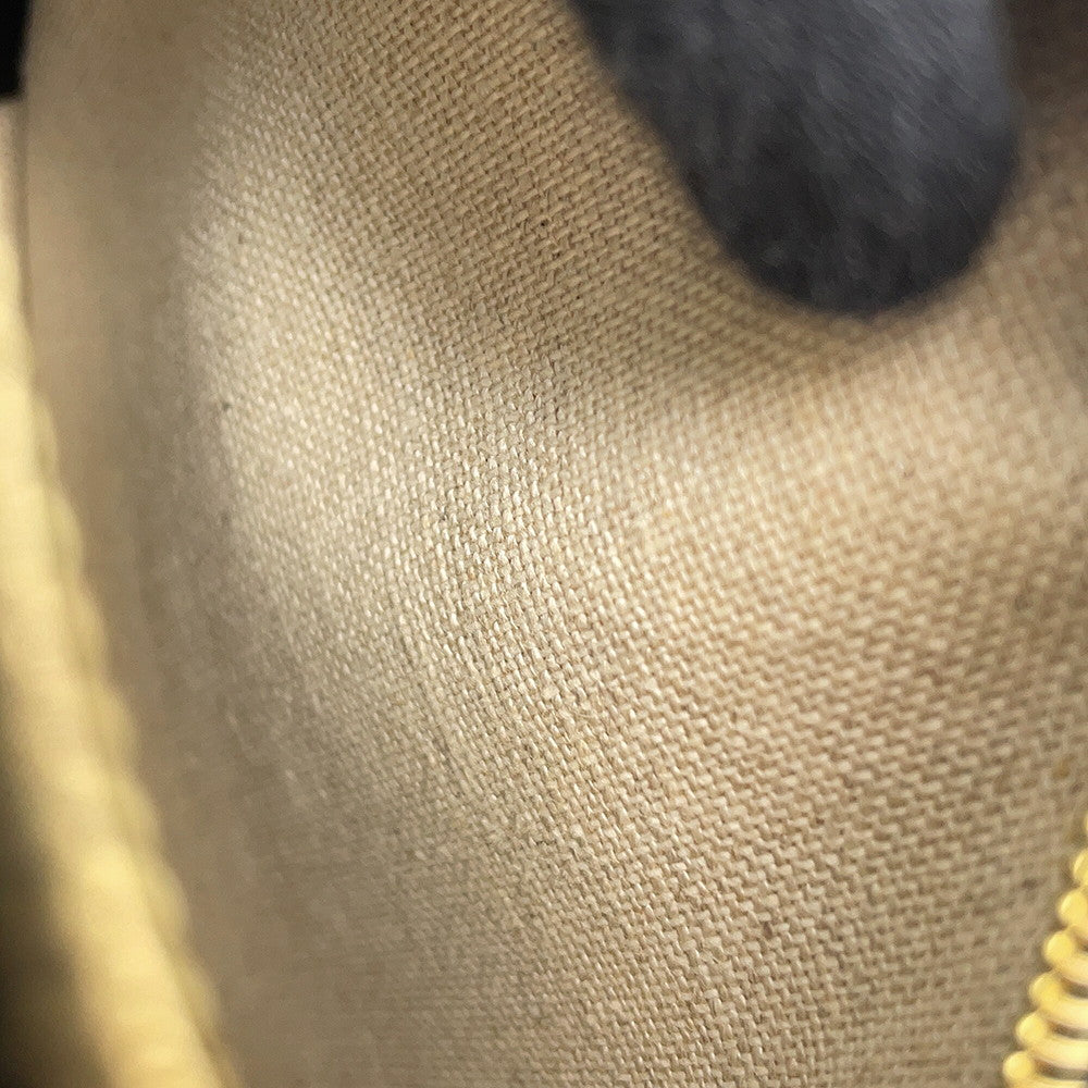 CELINE Triomphe Round Purse Shoulder Bag Black/Ivory10G812CR1.38NO Canvas Leather