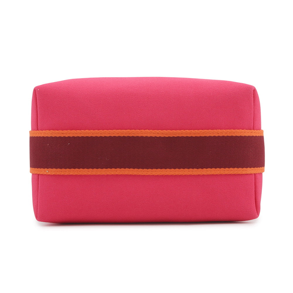 HERMES Brid a Black Hibiscus Canvas Size PM