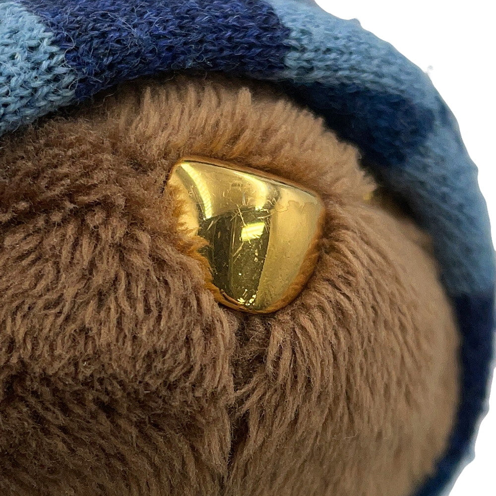LOUIS VUITTON LV Louis Bear Bag Charm Noir/Blue/BrownM03206 Fake fur