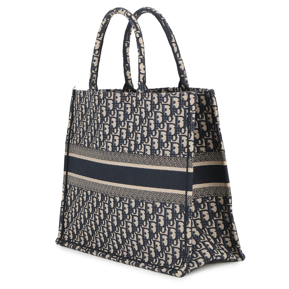 Dior Book tote EcruWhite/BlueM1286ZRIW_M828 Canvas Size Large