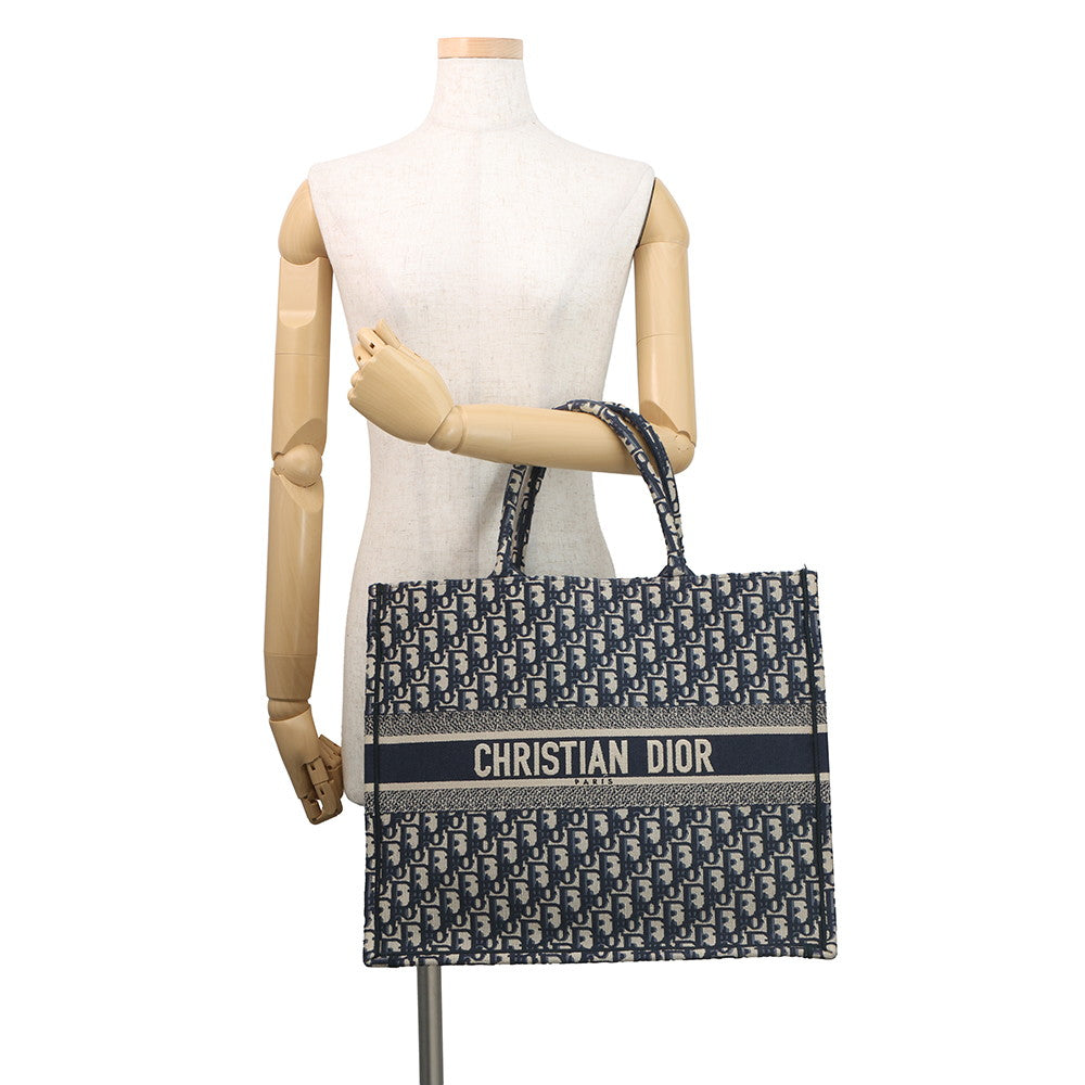 Dior Book tote EcruWhite/BlueM1286ZRIW_M828 Canvas Size Large