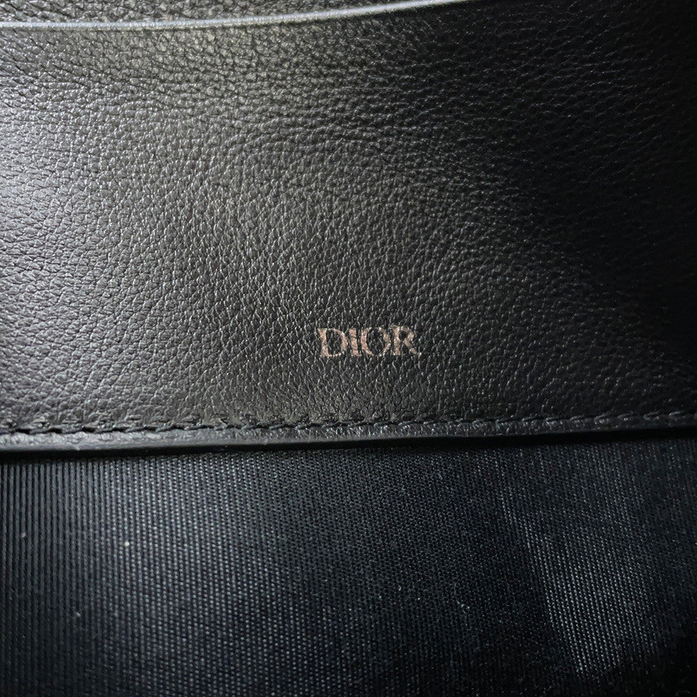 Dior Oblique A4 Zip Pouch Clutch Bag Beige/Black2ESCA421YKY_H27E Canvas