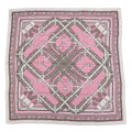 HERMES Carre Jean Mors A Jouets Size 140 Rose/Black/Etoupe Cashmere70% Silk30%