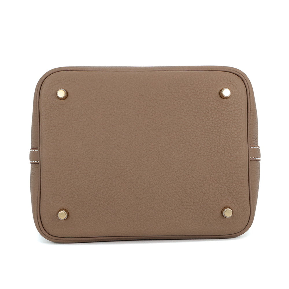 HERMES Picotin Lock Etoupe Taurillon Clemence Size MM