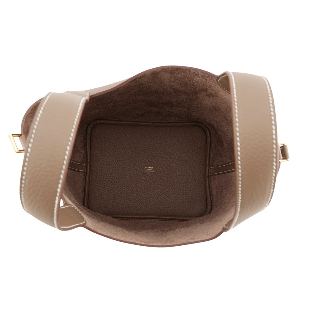 HERMES Picotin Lock Etoupe Taurillon Clemence Size MM