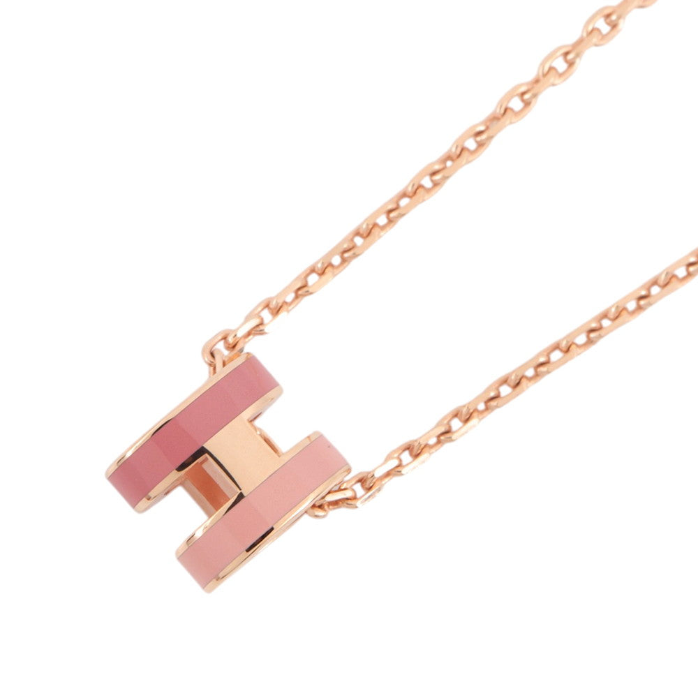 HERMES Pop Ash Necklace Rocabar Size Mini Beauty Lacquer Gold Plated