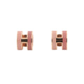HERMES Pop Ash Earrings Rocabar Size Mini Beauty Lacquer Gold Plated