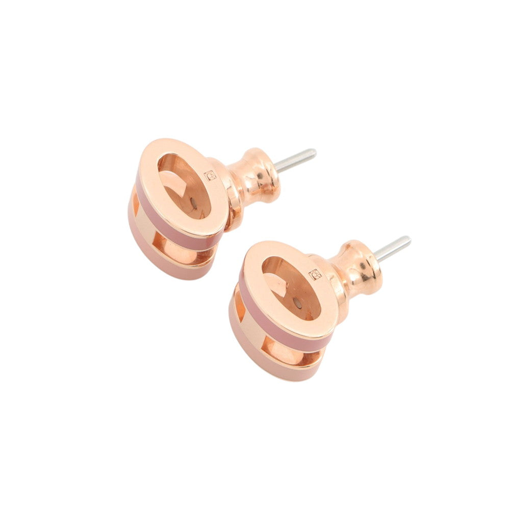 HERMES Pop Ash Earrings Rocabar Size Mini Beauty Lacquer Gold Plated