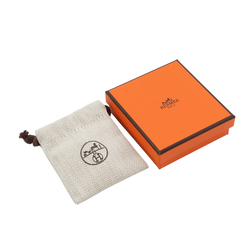 HERMES Pop Ash Earrings Rocabar Size Mini Beauty Lacquer Gold Plated