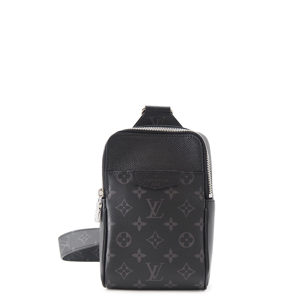 LOUIS VUITTON outdoor sling bag NoirM30741 Monogram Eclipse Taiga Leather