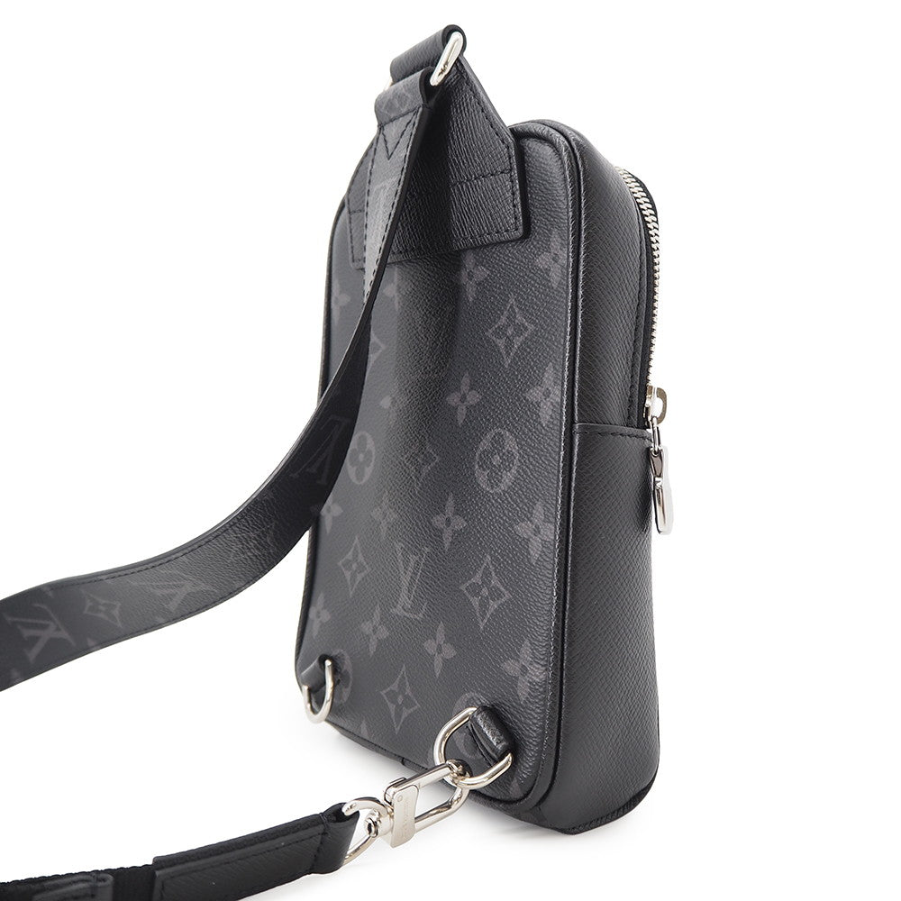 LOUIS VUITTON outdoor sling bag NoirM30741 Monogram Eclipse Taiga Leather