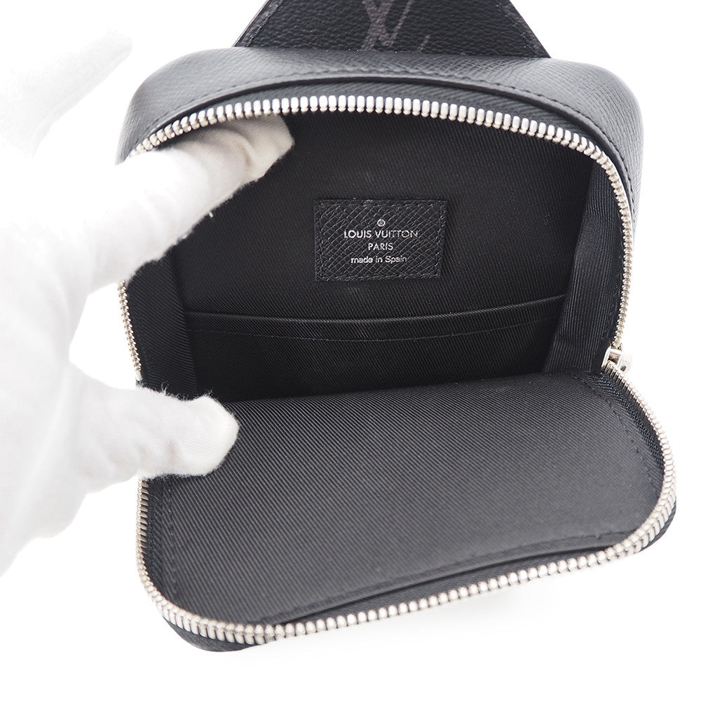 LOUIS VUITTON outdoor sling bag NoirM30741 Monogram Eclipse Taiga Leather