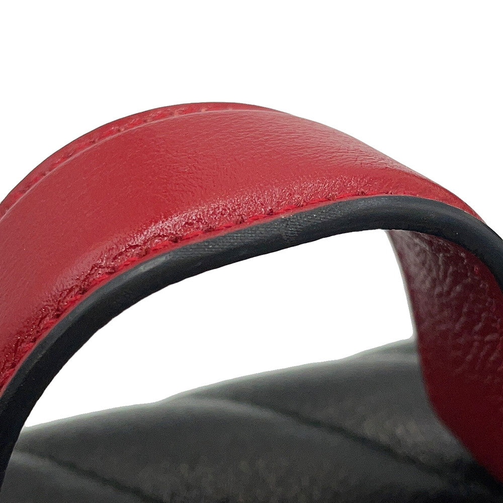 GUCCI GG Marmont Mini Top Handle Bag Black/Red583571 Leather