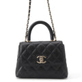 CHANEL Matelasse Coco Handle 2WAYHandbag BlackAP4244 Caviar Leather Size Mini mini
