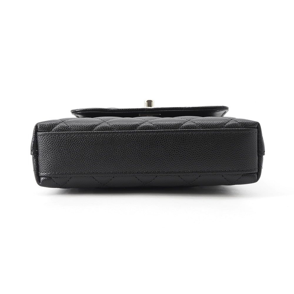 CHANEL Matelasse Coco Handle 2WAYHandbag BlackAP4244 Caviar Leather Size Mini mini