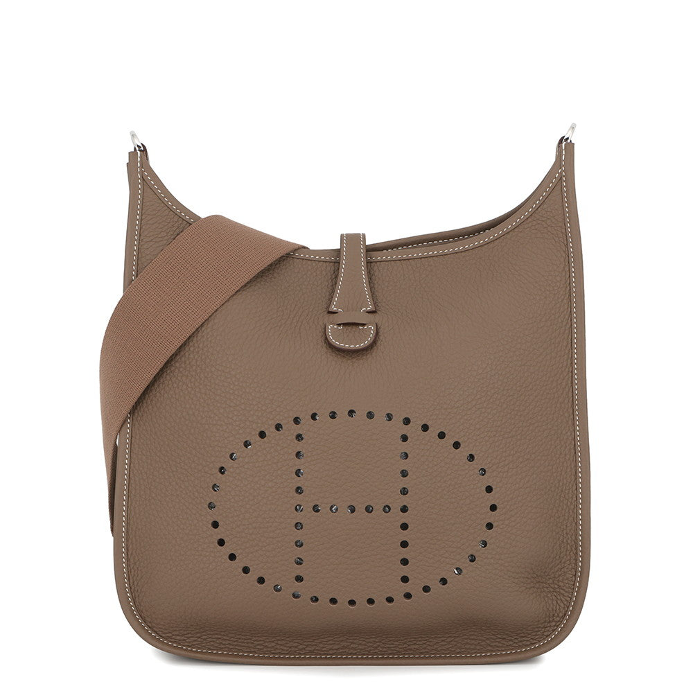 HERMES Evelyne3 Etoupe Taurillon Clemence Size PM
