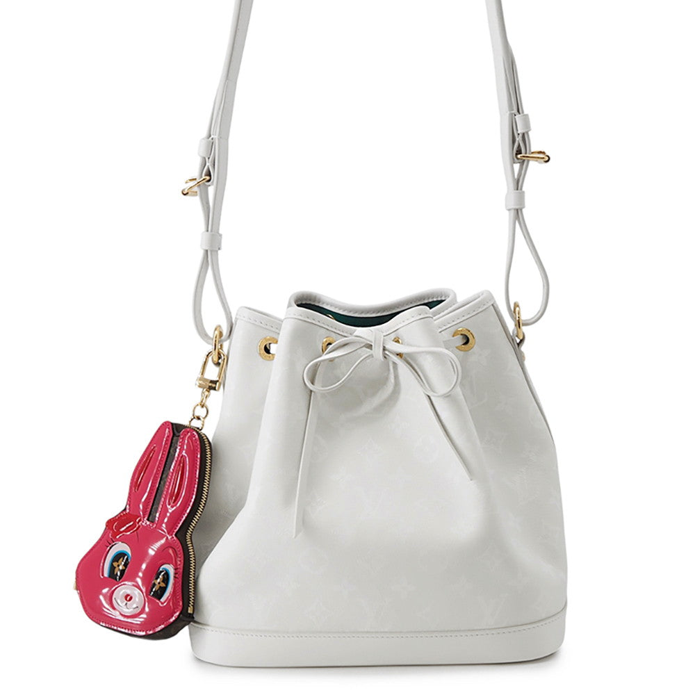 LOUIS VUITTON Petit Noe WhiteM11297 Leather Monogram
