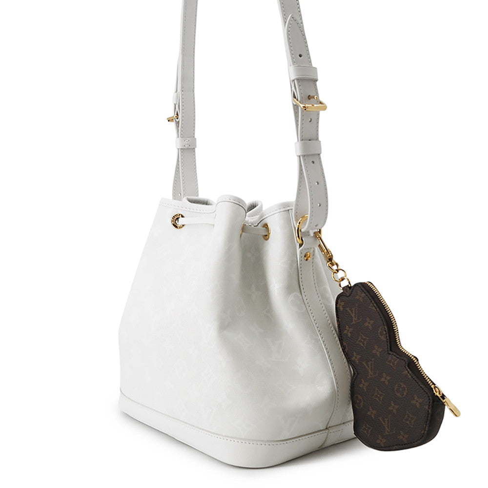 LOUIS VUITTON Petit Noe WhiteM11297 Leather Monogram