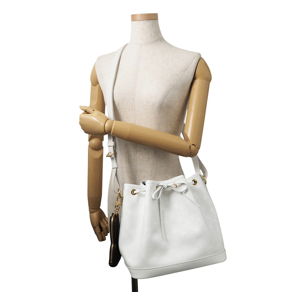 LOUIS VUITTON Petit Noe WhiteM11297 Leather Monogram