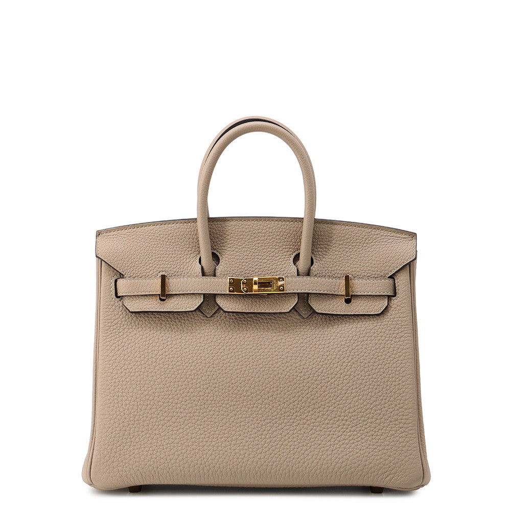 HERMES Birkin Gris Tourterelle Togo Leather Size 25