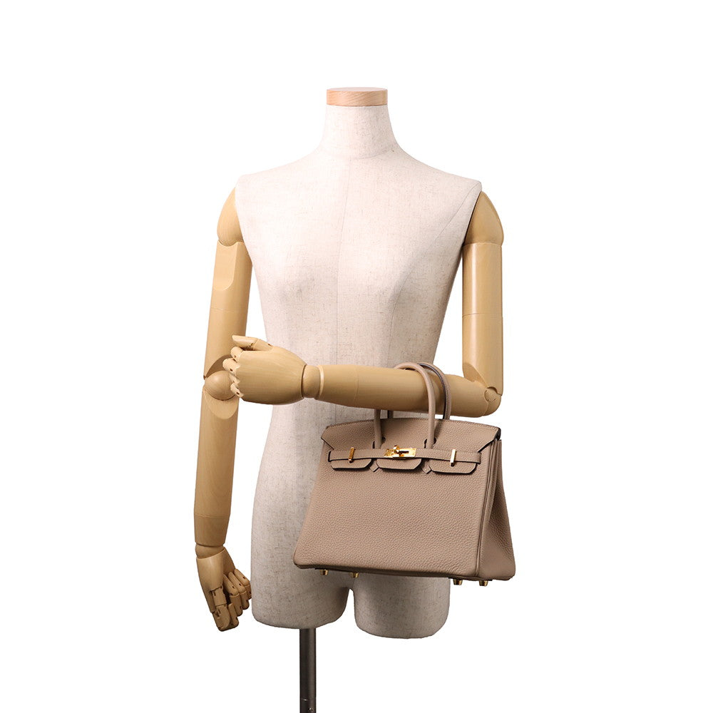 HERMES Birkin Gris Tourterelle Togo Leather Size 25