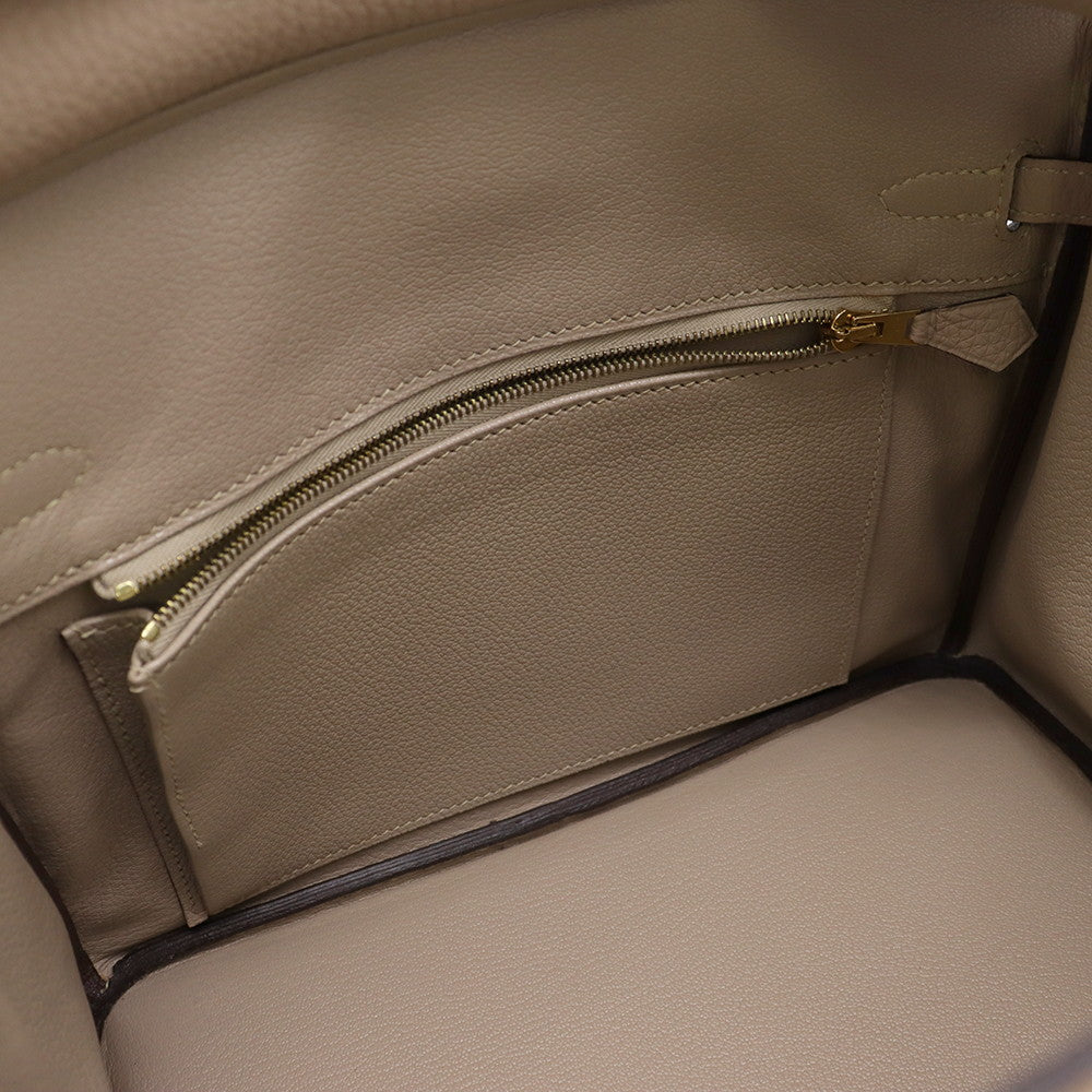 HERMES Birkin Gris Tourterelle Togo Leather Size 25