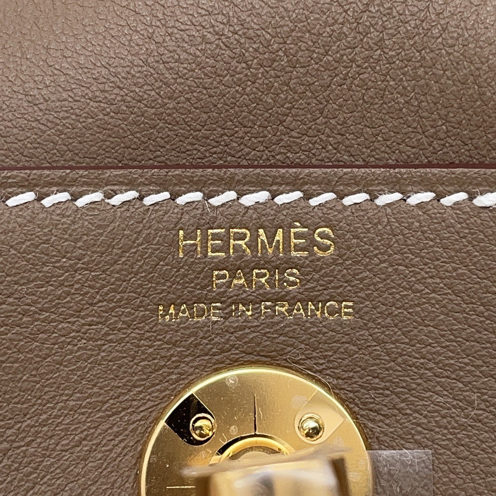 HERMES Lindy Etoupe Swift Leather Size Mini