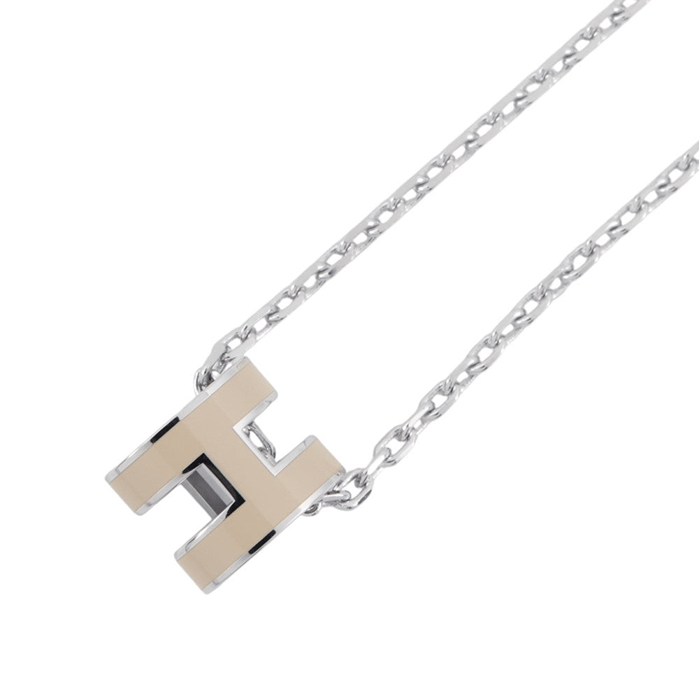 HERMES Pop Ash Necklace Size Mini Marong rasse Gold Plated Lacquer